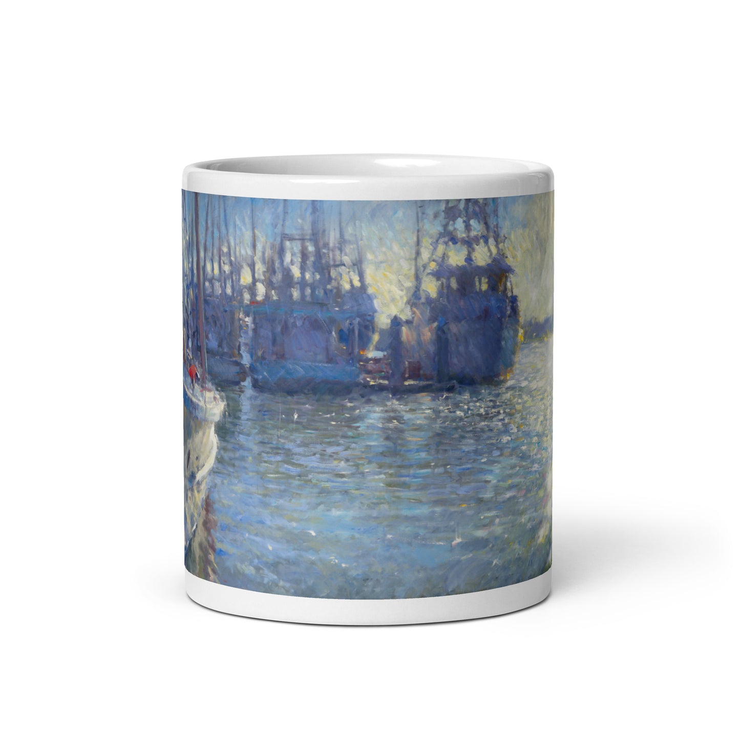 White glossy mug