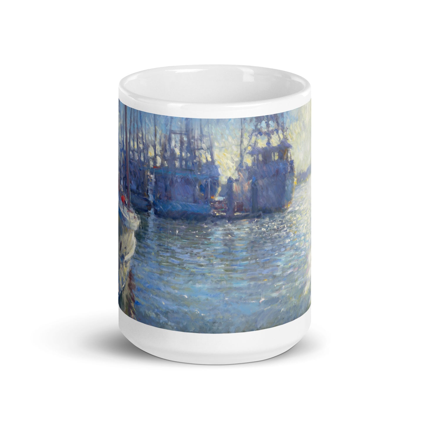 White glossy mug
