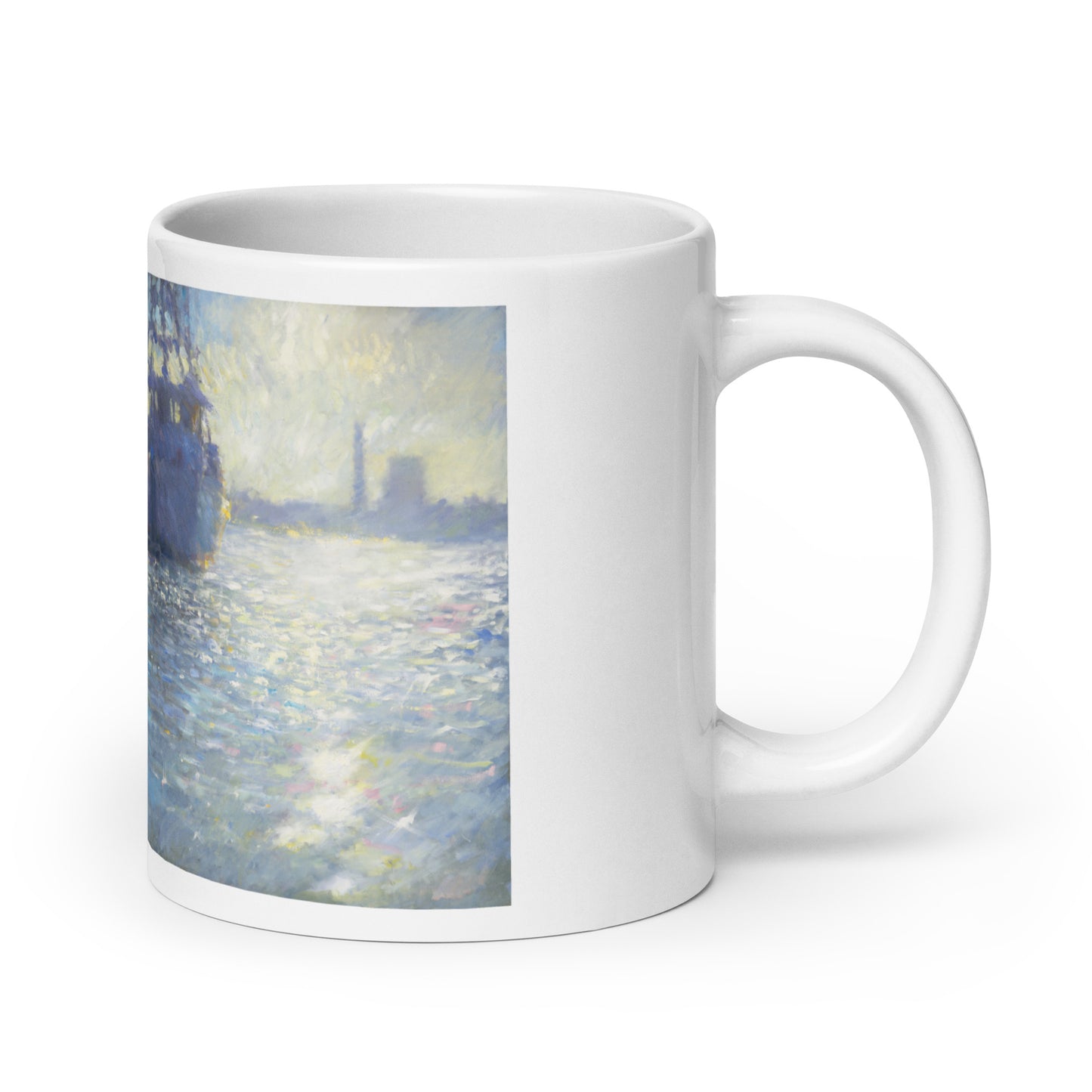 White glossy mug
